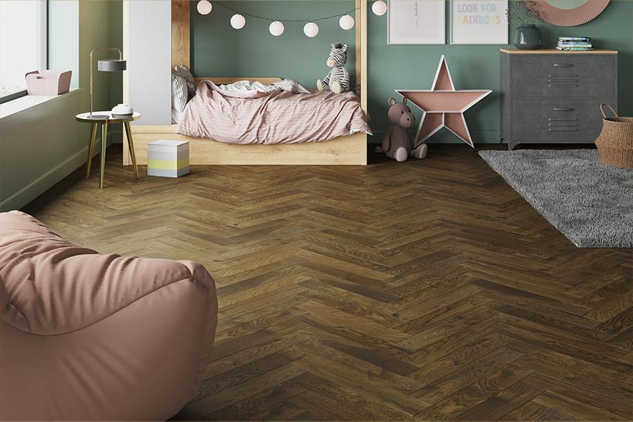 Professional Engineered Rustic Oak Herringbone Hardwood Flooring 20mm x 90mm - 4 Colours