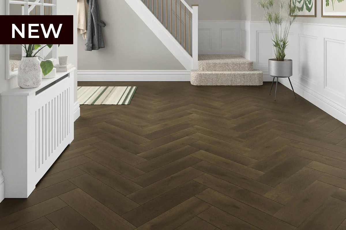 Herringbone Engineered European Rustic Oak Flooring 14mm x 150mm - 6 Colours