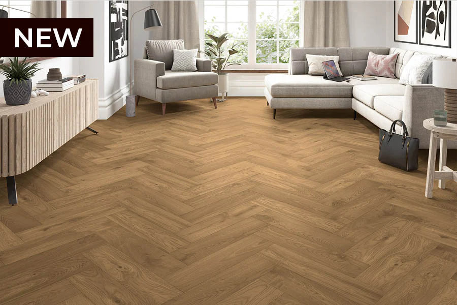 Herringbone Engineered European Rustic Oak Flooring 14mm x 150mm - 6 Colours