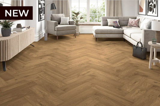 Herringbone Engineered European Rustic Oak Flooring 14mm x 150mm - 6 Colours