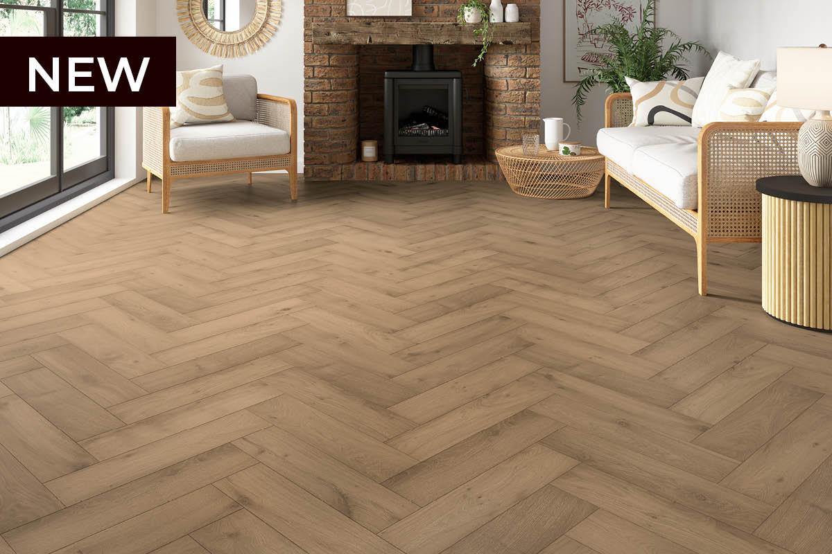 Herringbone Engineered European Rustic Oak Flooring 14mm x 150mm - 6 Colours