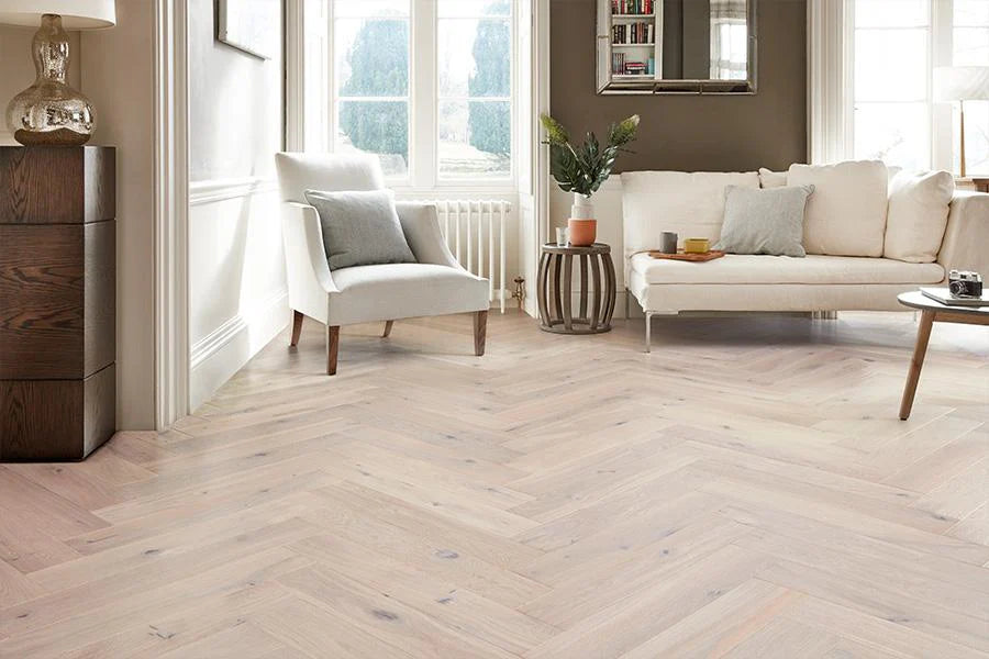 Herringbone Engineered Hardwood Oak Flooring 14mm x 130mm - 6 Colours